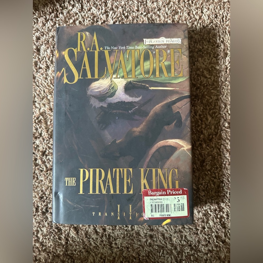 RA Salvatore Forgotten Realms Pirate King Transition II First Printing hardcover